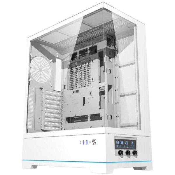 Darkflash DY451L számítógépház ventilátorok nélkül (fehér) (DY451L WHITE)